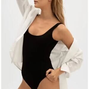 Everlane ReNew Women’s Black The Square-Neck One Piece Swimsuit XL